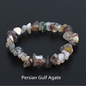 Natural Stone Stretch Bracelet - Persian Gulf Agate